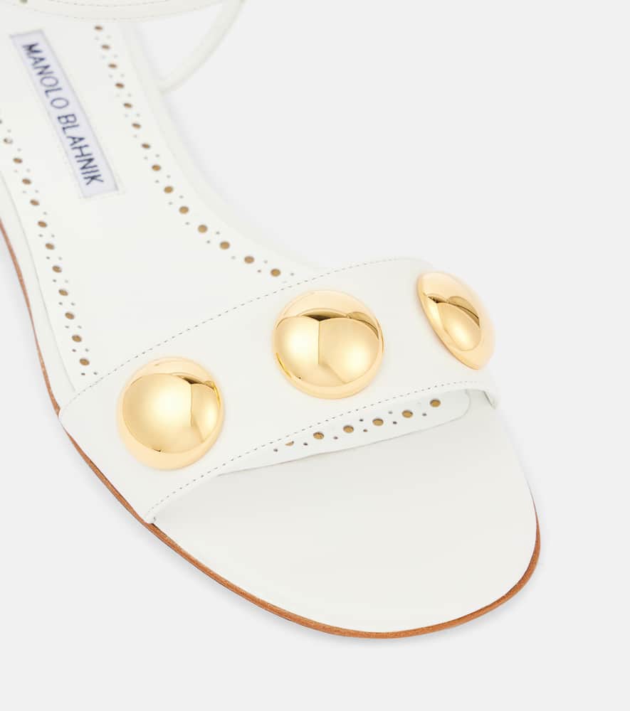 Manolo Blahnik Chaouhen embellished leather sandals