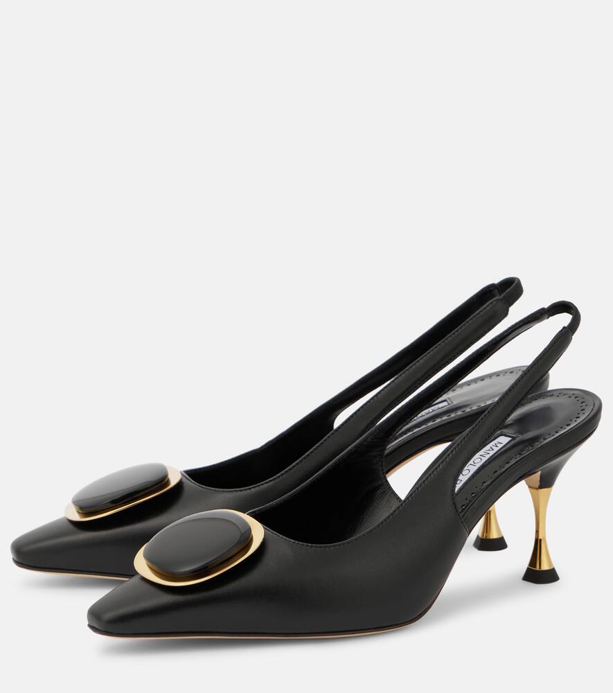 Manolo Blahnik Chiaran 70 leather slingback pumps