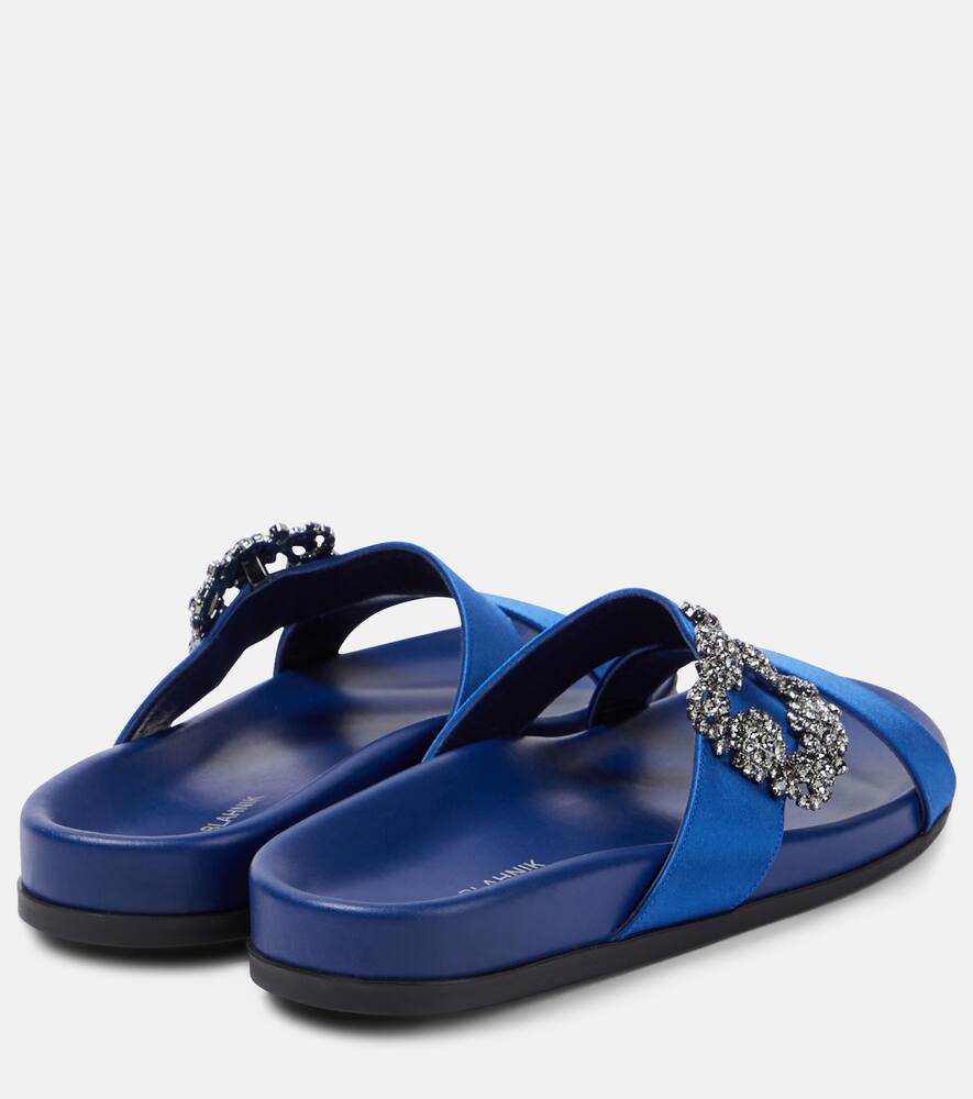 Manolo Blahnik Chilanghi embellished satin sandals