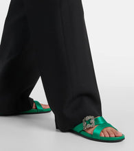 Manolo Blahnik Chilanghi embellished satin sandals