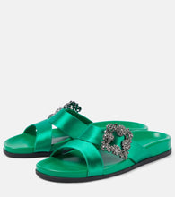Manolo Blahnik Chilanghi embellished satin sandals