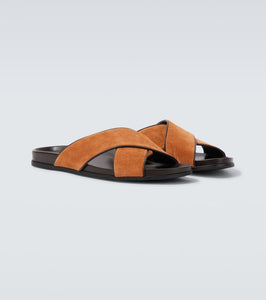 Manolo Blahnik Chiltern suede slides