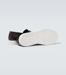 Manolo Blahnik Ellis leather boat shoes
