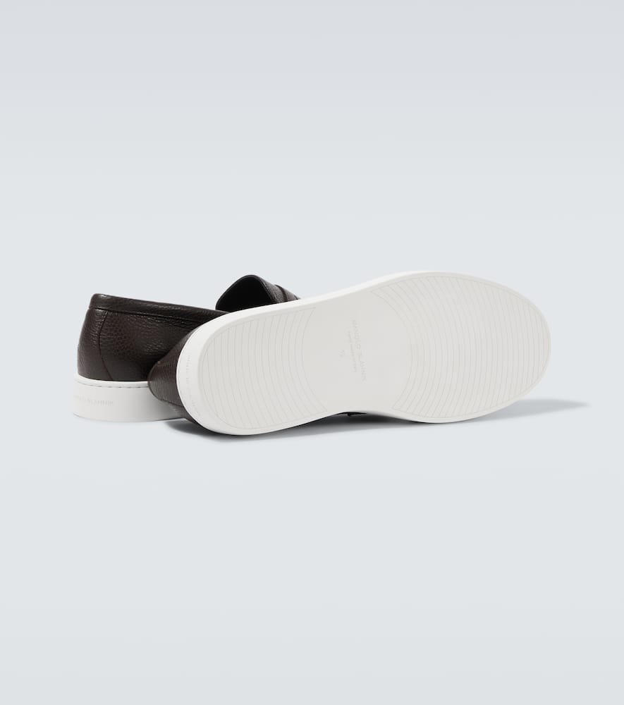 Manolo Blahnik Ellis leather boat shoes