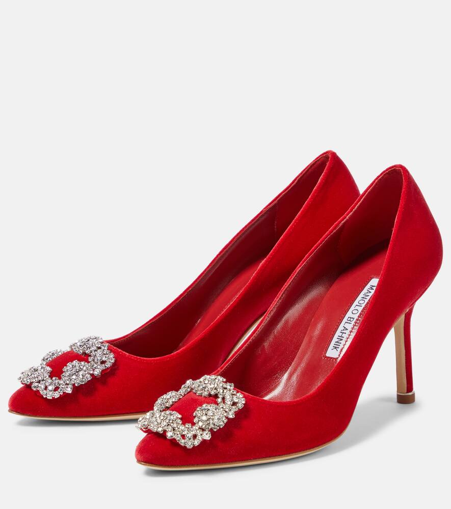 Manolo Blahnik Hangisi velvet pumps