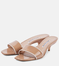 Manolo Blahnik Helamu patent leather mules