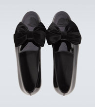 Manolo Blahnik Janser bow-detail patent leather loafers