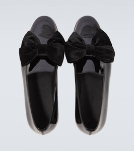 Manolo Blahnik Janser bow-detail patent leather loafers