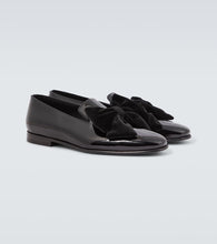 Manolo Blahnik Janser bow-detail patent leather loafers