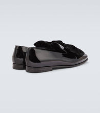 Manolo Blahnik Janser bow-detail patent leather loafers
