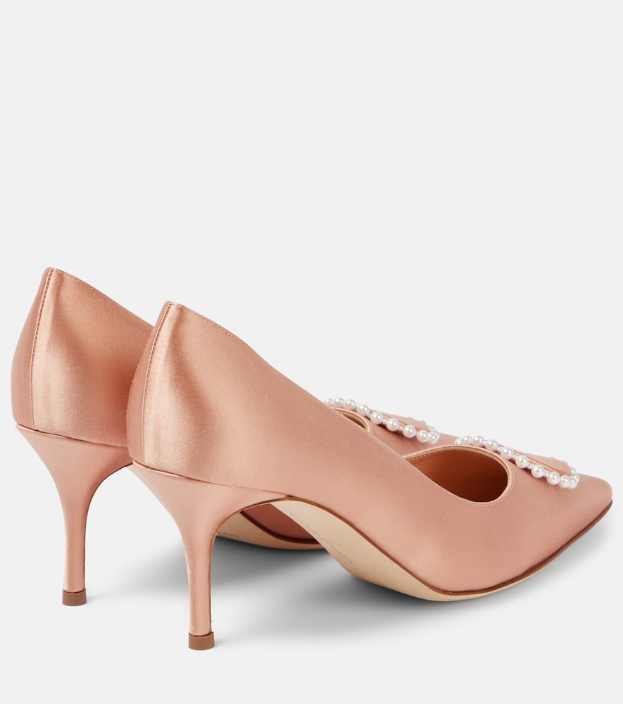 Manolo Blahnik Kifaclo 70 embellished satin pumps