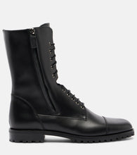 Manolo Blahnik Lugata leather combat boots