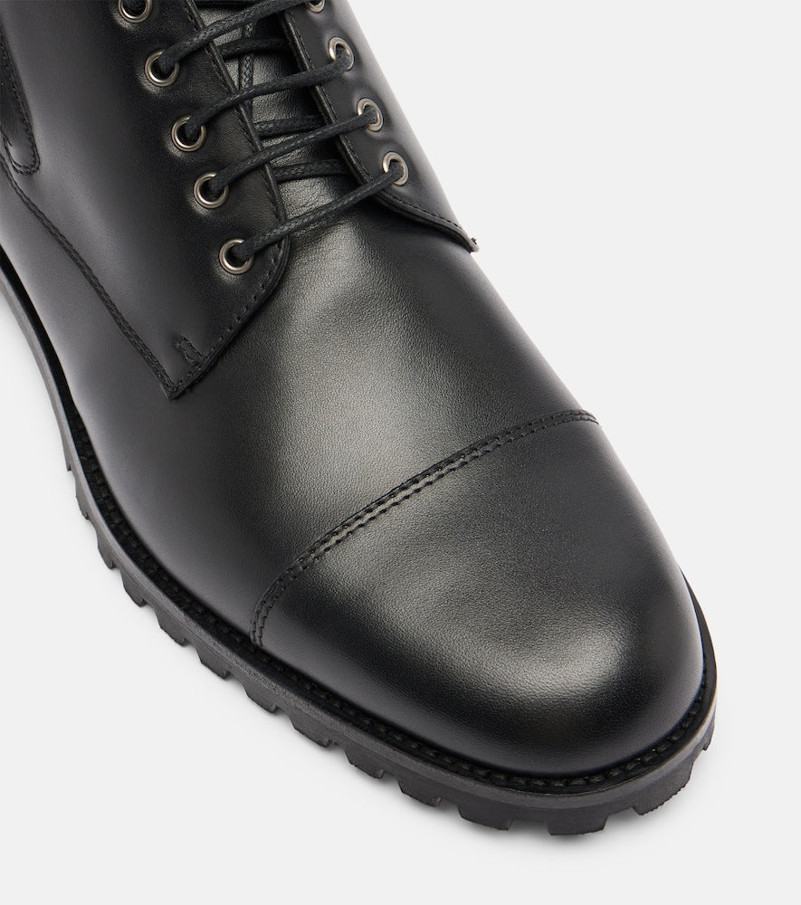 Manolo Blahnik Lugata leather combat boots