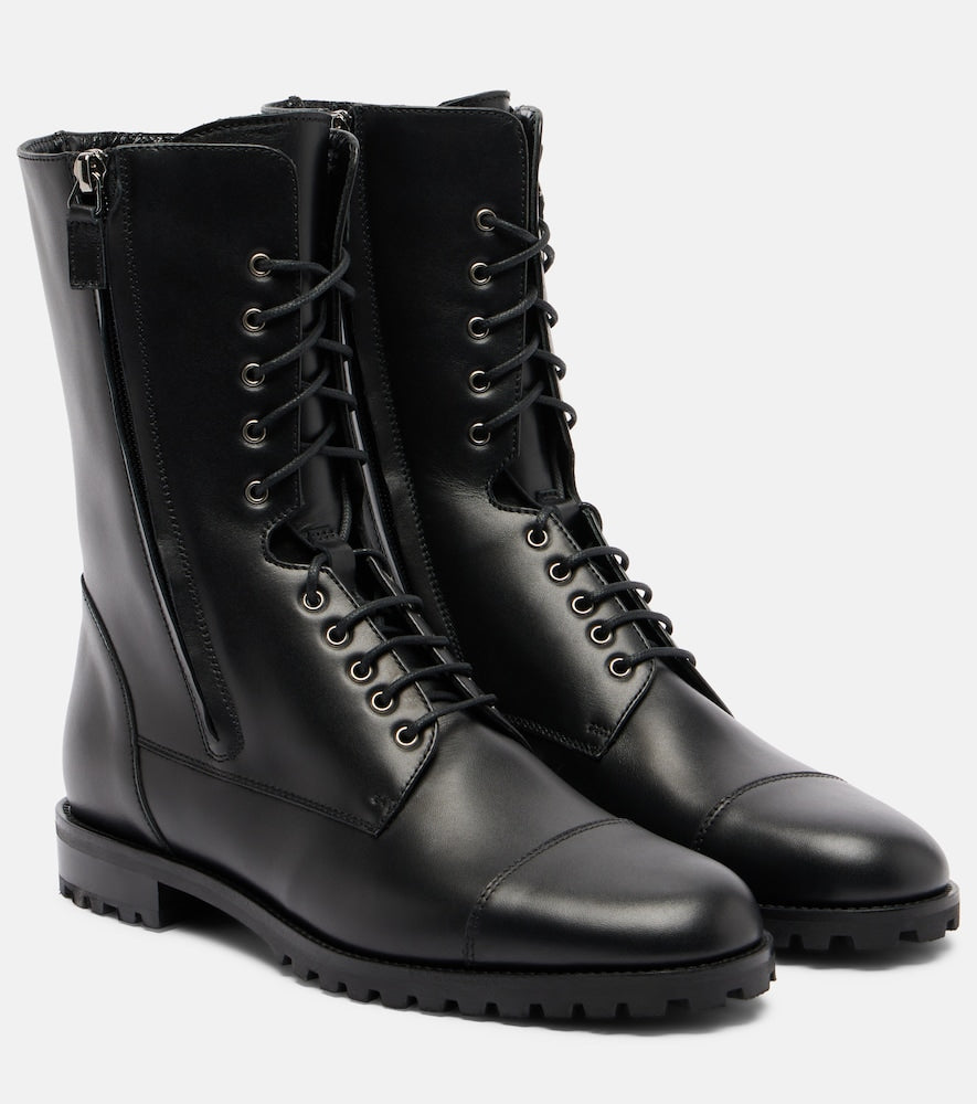 Manolo Blahnik Lugata leather combat boots - Manolo Blahnik Lugata 皮革军靴