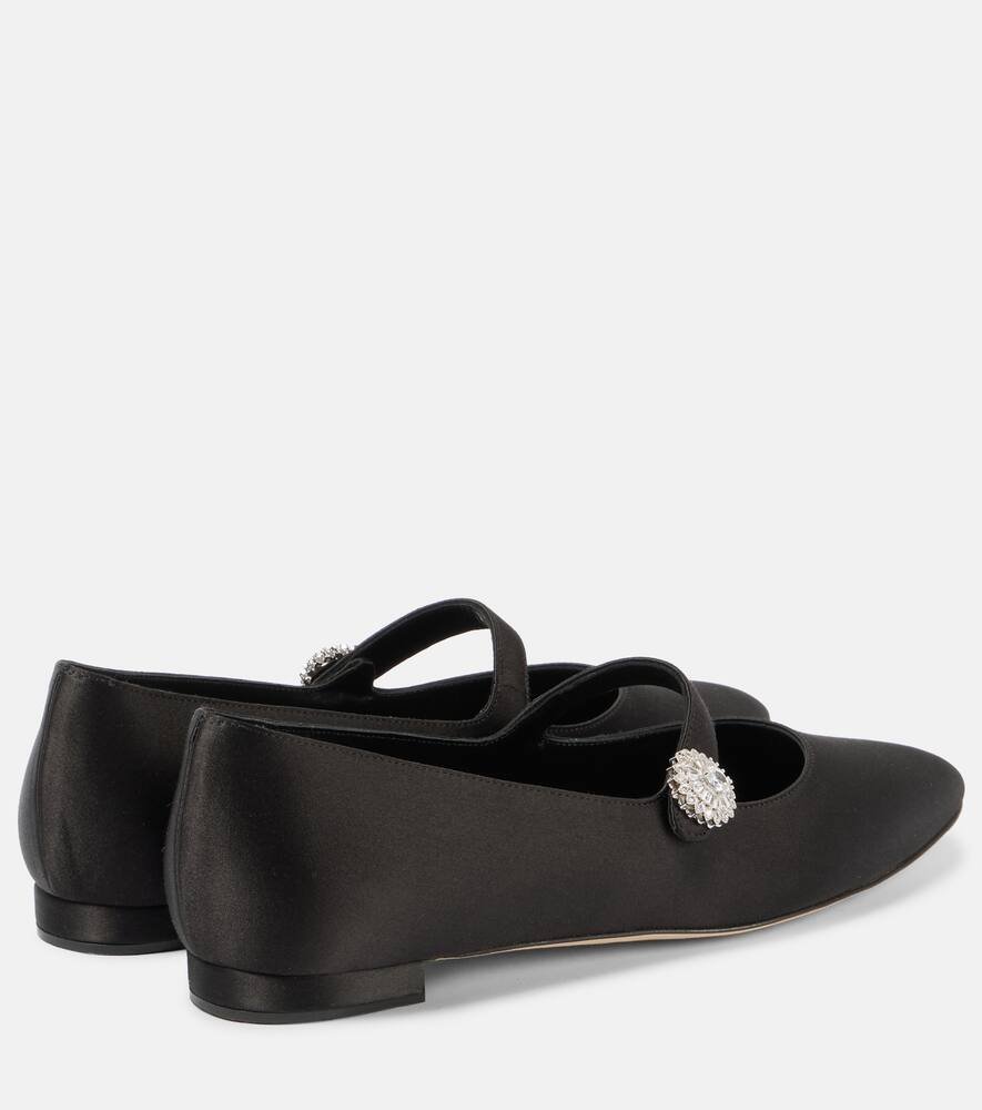 Manolo Blahnik Marijana satin ballet flats