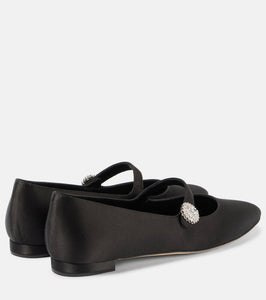 Manolo Blahnik Marijana satin ballet flats