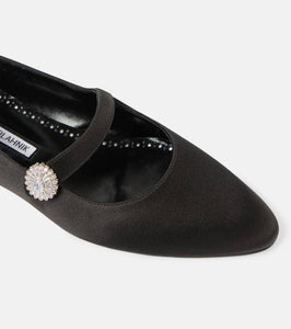 Manolo Blahnik Marijana satin ballet flats