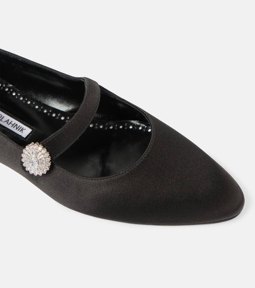 Manolo Blahnik Marijana satin ballet flats
