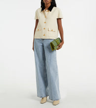 Manolo Blahnik Maycap glitter raffia clutch