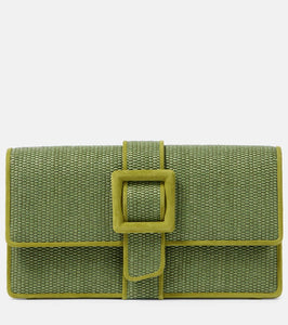 Manolo Blahnik Maycap glitter raffia clutch. Shop Manolo Blahnik Clutches for women now.