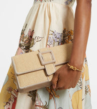 Manolo Blahnik Maycap raffia clutch