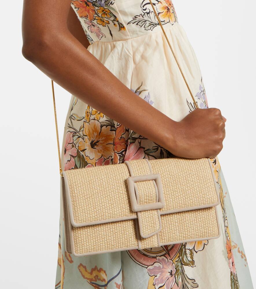 Manolo Blahnik Maycap raffia clutch