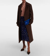 Manolo Blahnik Maygot satin-trimmed velvet clutch