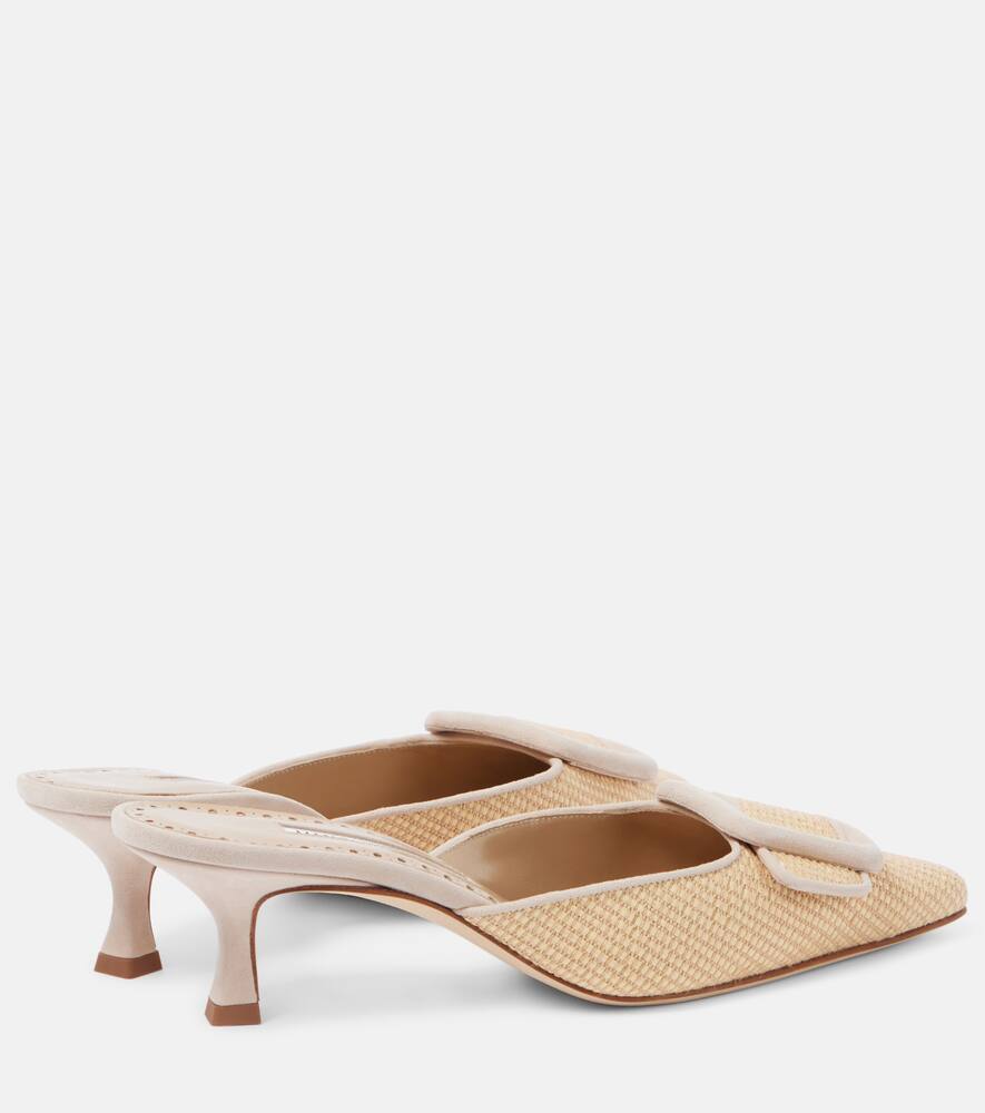 Manolo Blahnik Maysale 50 raffia mules