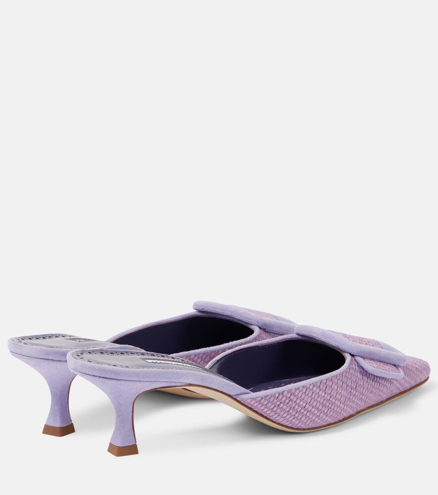 Manolo Blahnik Maysale 50 raffia mules