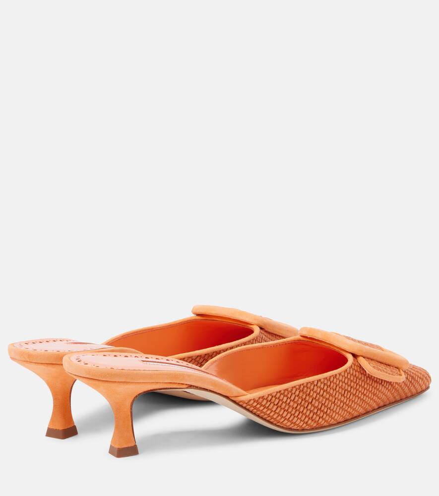 Manolo Blahnik Maysale 50 raffia mules