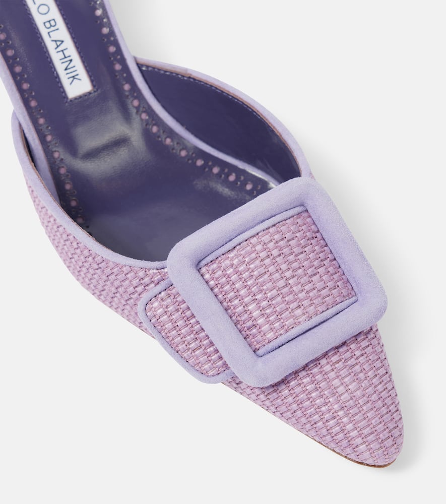 Manolo Blahnik Maysale 50 raffia mules