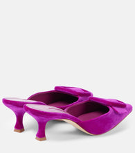 Manolo Blahnik Maysale 50 velvet mules