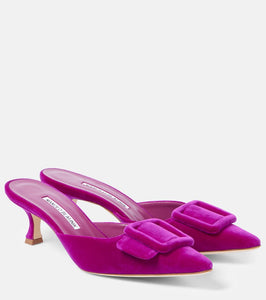 Manolo Blahnik Maysale 50 velvet mules