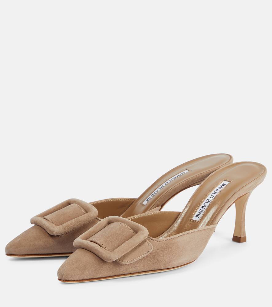 Manolo Blahnik Maysale 70 suede mules