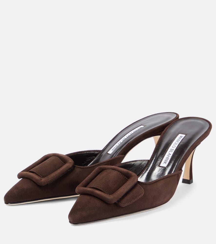 Manolo Blahnik Maysale 70 suede mules