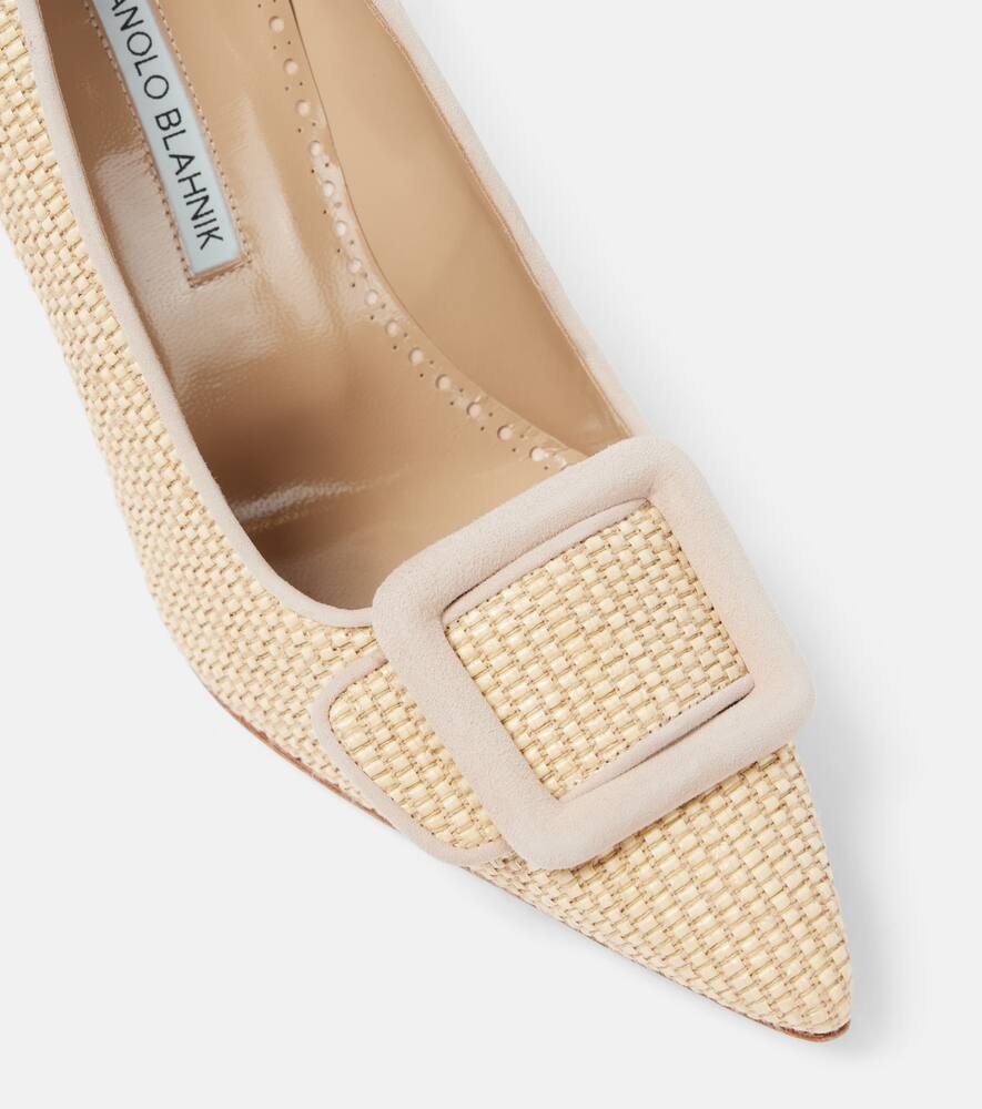 Manolo Blahnik Maysale 90 raffia pumps