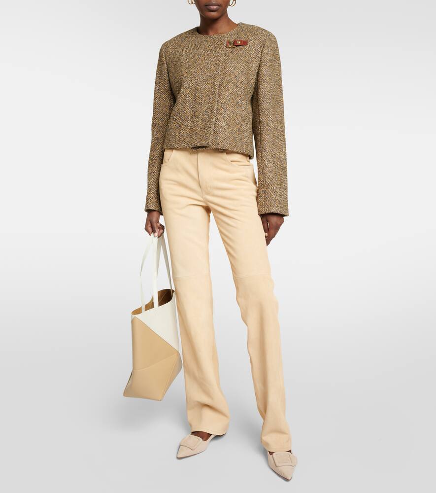 Manolo Blahnik Maysale suede flats