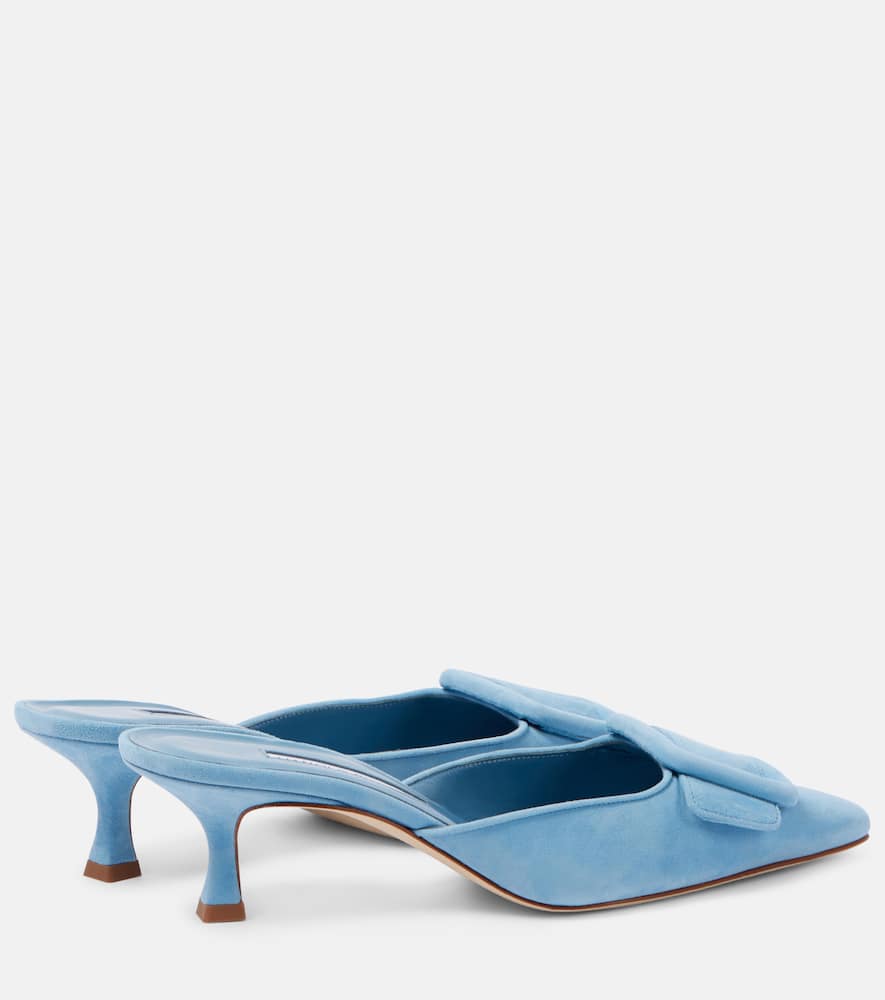 Manolo Blahnik Maysale suede mules