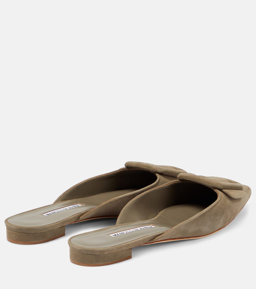 Manolo Blahnik Maysale suede mules