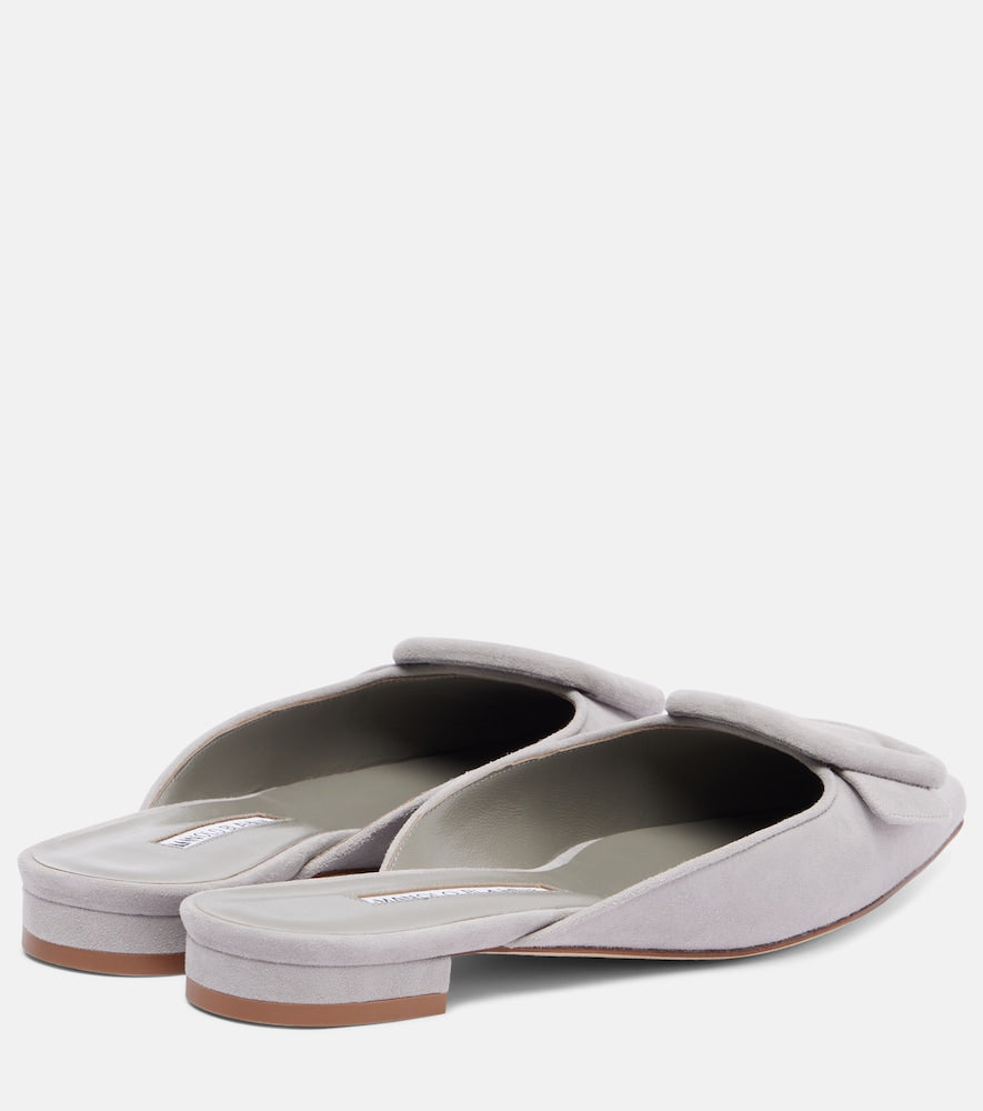 Manolo Blahnik Maysale suede mules
