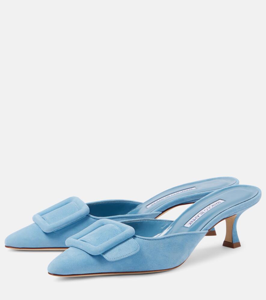 Manolo Blahnik Maysale suede mules
