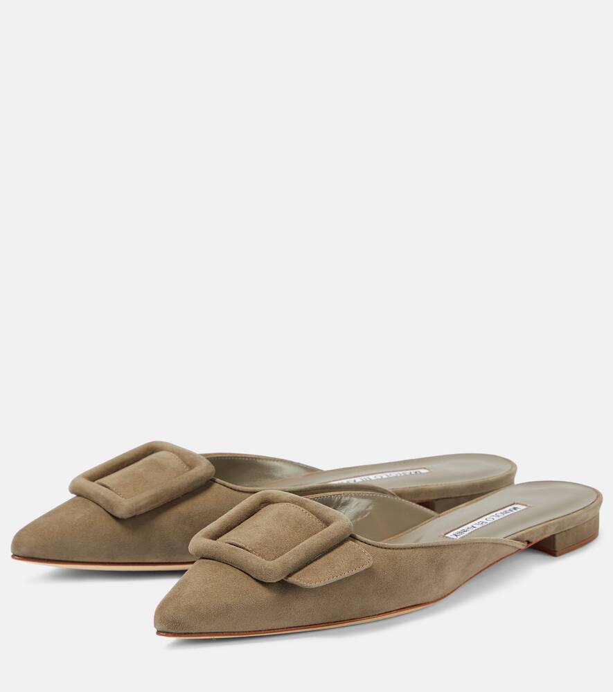 Manolo Blahnik Maysale suede mules