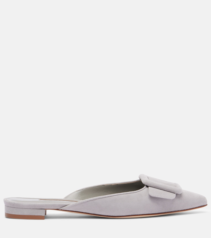 Manolo Blahnik Maysale suede mules