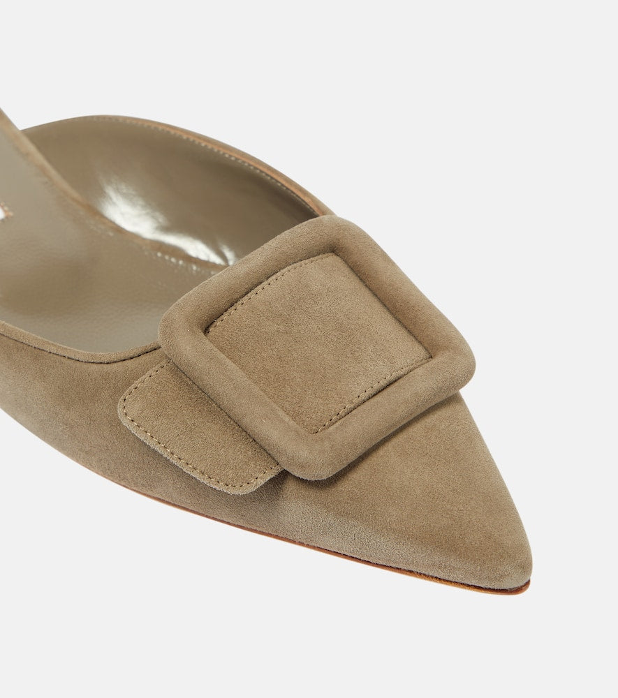 Manolo Blahnik Maysale suede mules