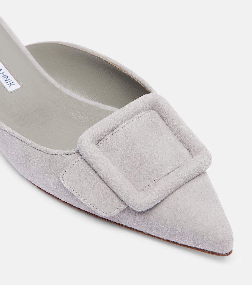 Manolo Blahnik Maysale suede mules