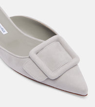 Manolo Blahnik Maysale suede mules