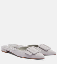 Manolo Blahnik Maysale suede mules - Manolo Blahnik Maysale 绒面革穆勒鞋