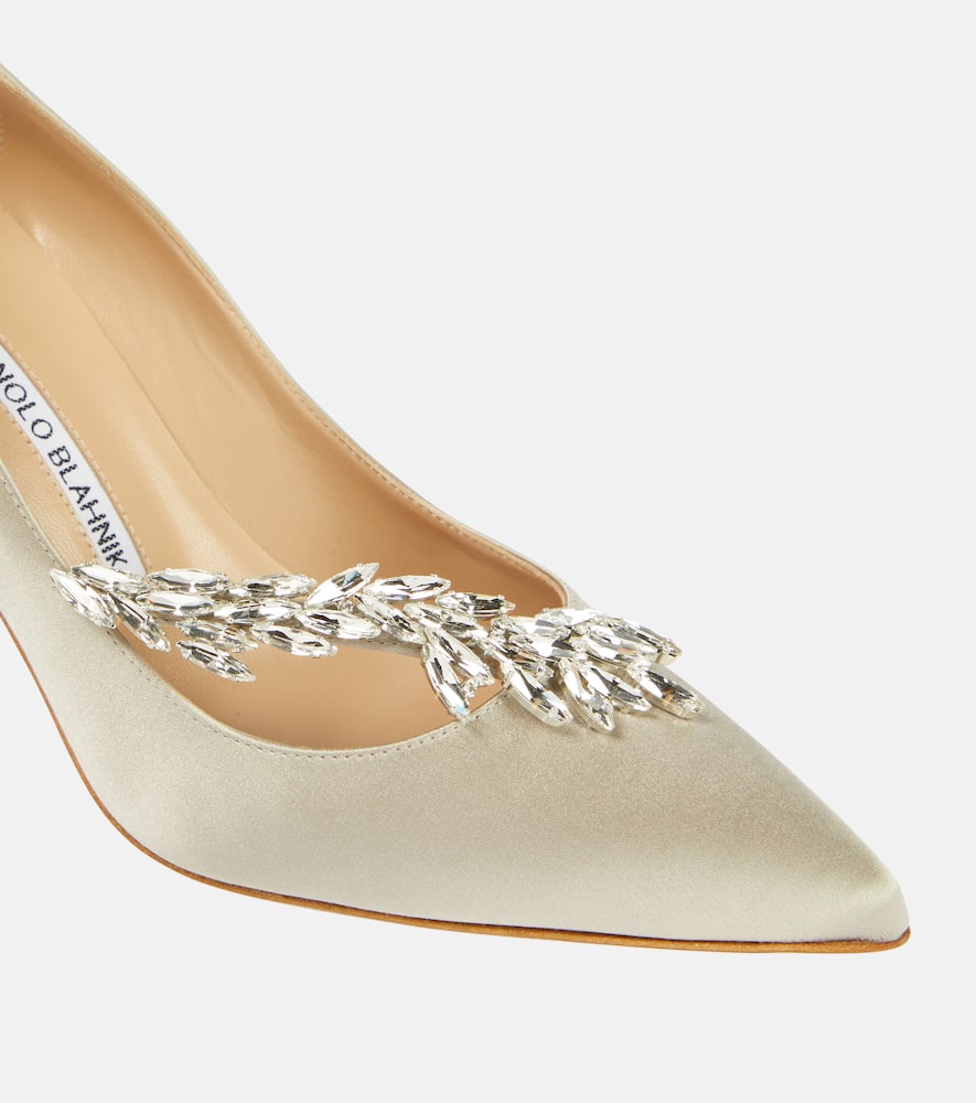 Manolo Blahnik Nadira 90 embellished satin pumps
