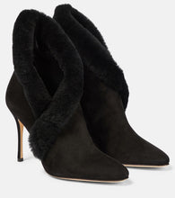Manolo Blahnik Nestanu 105 suede ankle boots - Manolo Blahnik Nestanu 105 绒面革踝靴