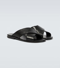 Manolo Blahnik Otawi leather slides